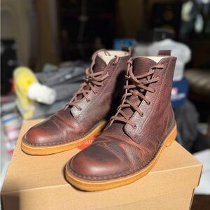 Clarks Rich Brown Leather Men's Boots